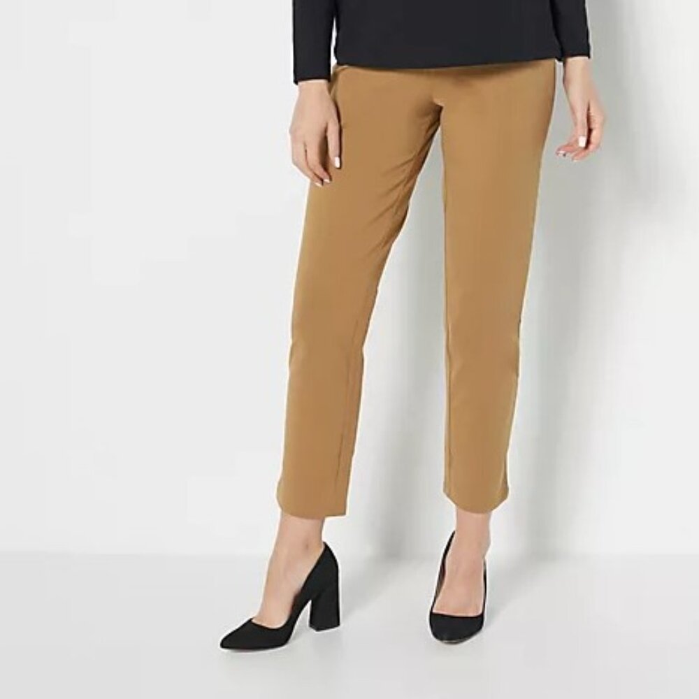 Susan Graver Weekend Petite Premium Stretch Slim Leg Pant